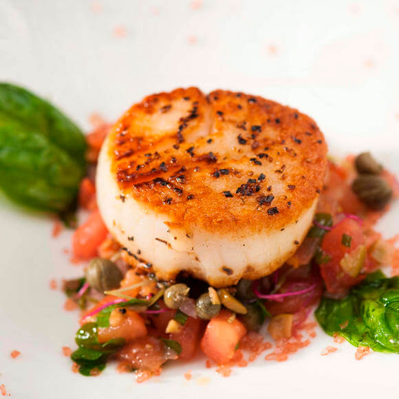 small plate of seafood at costa d'este